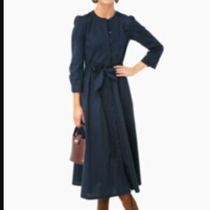 Tuckernuck Navy Poplin Catherine Dress. New without tags.